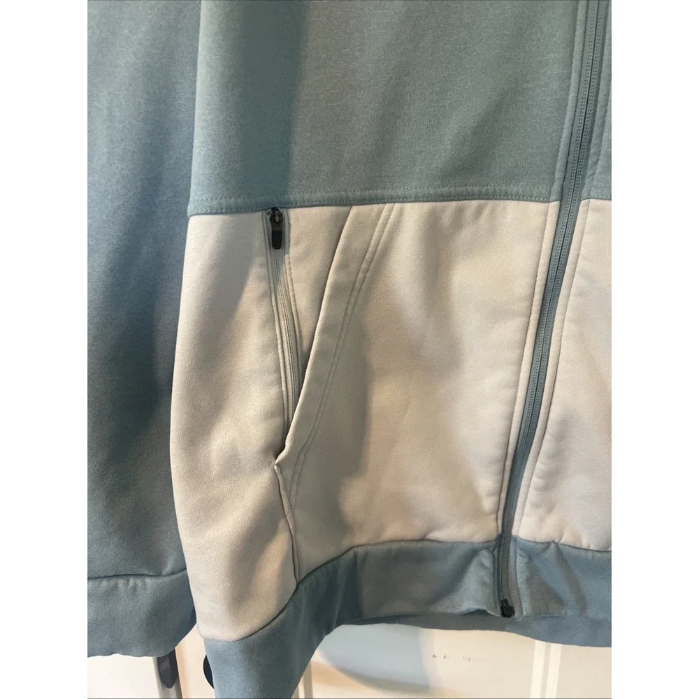 Nike Hoodie Mens XL‎ Baby Blue Therma-FIT Full Zip Fleece Jacket Sweatshirt